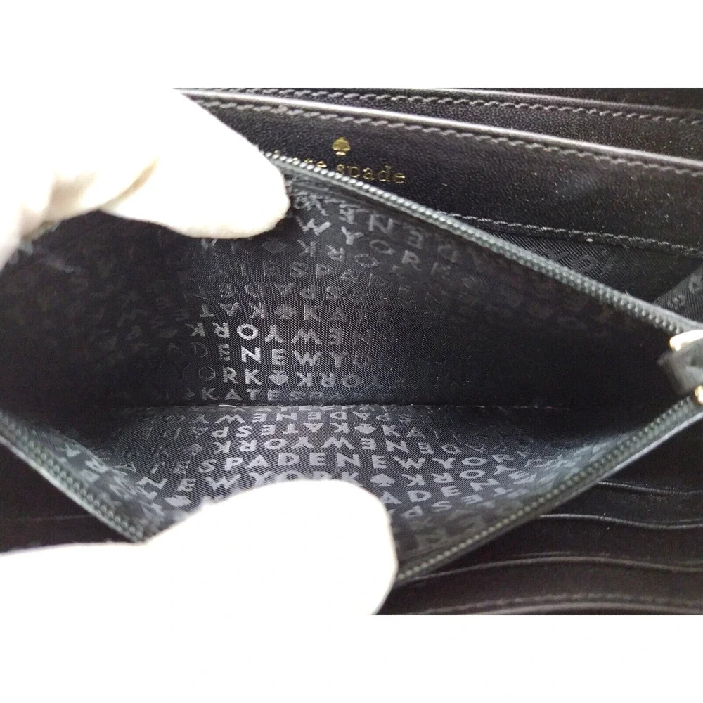 Kate Spade New York Black Dawn Place Embellished Neda Nylon Wallet